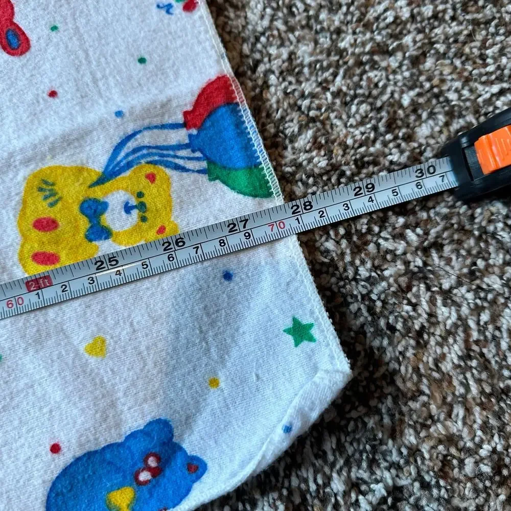 Vintage Riegel Baby Blanket Red Blue Yellow Green primary color 100% Cotton